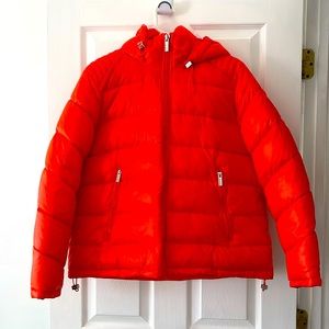 GUESS Bright Hot Orange Puffer